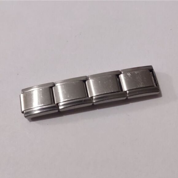 4 Blanks for Italian Link‎ Stainless Steel Nomination Style Charm Bracelet - Picture 1 of 2